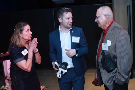 Guests mingling at the Bicentennial Lafayette Legacies Event at Academy Museum of Motion Pictures in Los Angeles