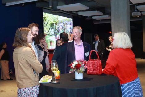 Guests mingling at the Bicentennial Lafayette Legacies Event at Academy Museum of Motion Pictures in Los Angeles