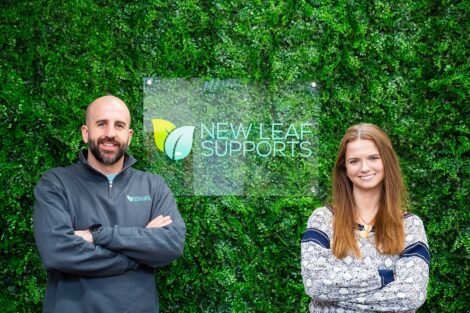 Lafayette student engaging with host at 2026 externship at New Leaf Supports