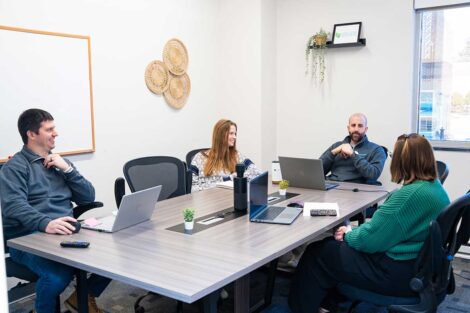 Lafayette student engaging with host at 2026 externship at New Leaf Supports