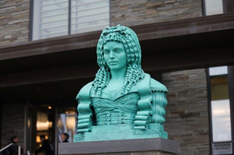 Adrienne Françoise de Noailles, the final work by pioneering American artist Audrey Flack (1931–2024), which the College commissioned for its Bicentennial. | Photo by Ashli Truchon Novak