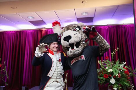 The Marquis poses with the Leopard