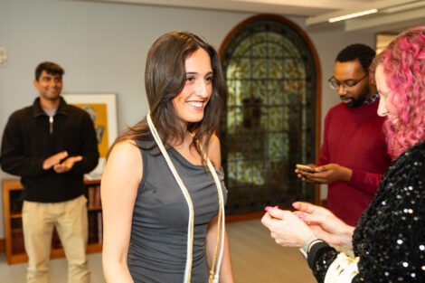 Jillian Berger '26 receiving cord.