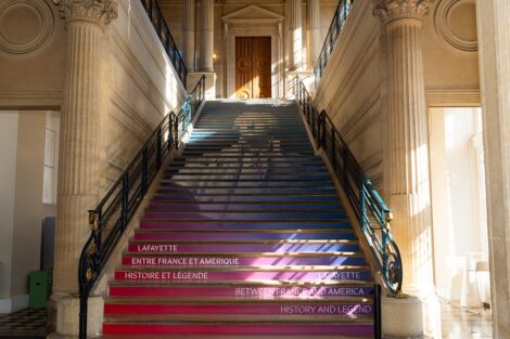 Staircase at the National Archives of France.