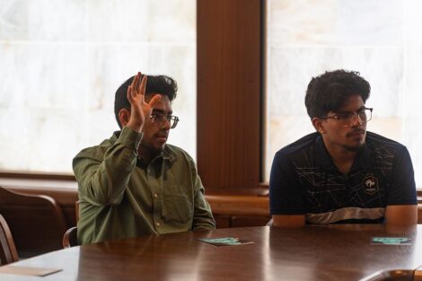 Ricardo Jimenez Pina ’28 attends the discussion