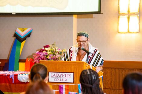 A speaker at Lavender Celebration