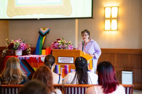 Mary Armstrong speaks at Lavender Celebration