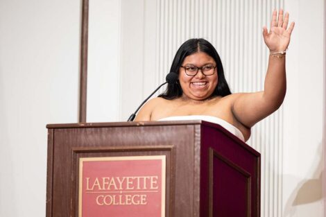 A speaker at Baccalaureate
