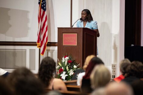 A speaker at Baccalaureate
