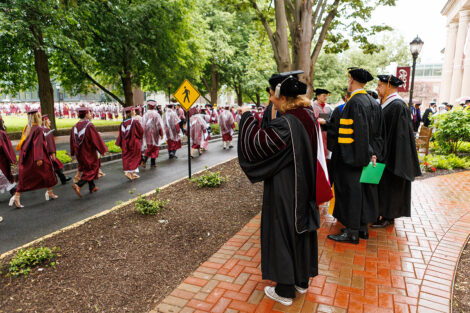 President Hurd waves to graduates.
