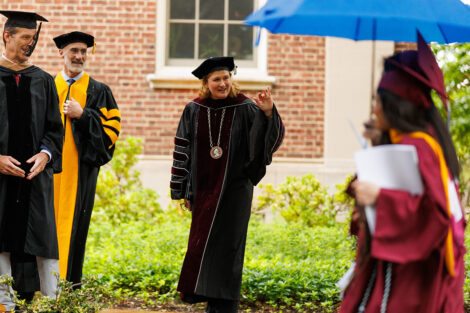 President Hurd waves.