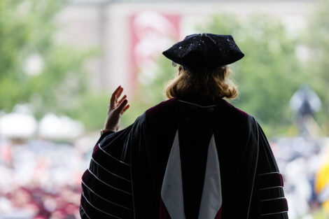 Back of President Nicole Hurd.