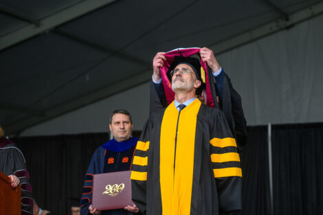 Arthur C. Brooks receives his honorary degree.