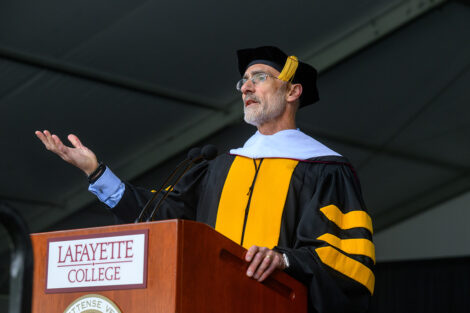 Arthur C. Brooks speaks at the podium