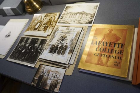Historical artifacts from Lafayette College