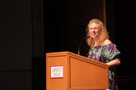Janine Block speaks at International Celebration