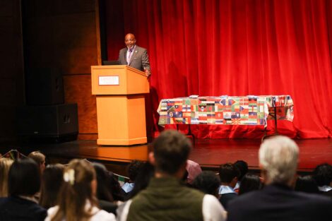 Ernest Jeffries speaks at International Celebration
