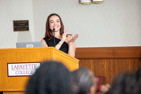 A speaker at Posse Celebration