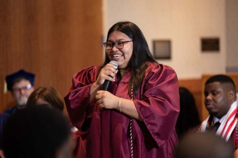 A student at Posse Celebration
