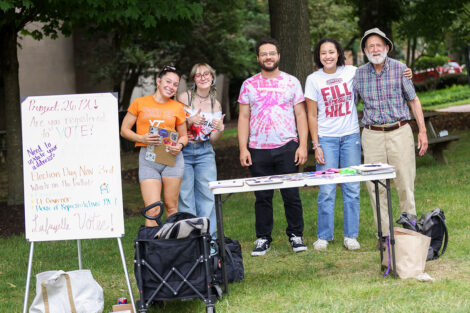 Members of campus organizations were on hand to share their cause out on the Quad.