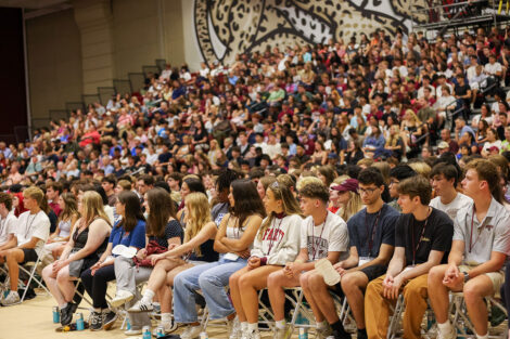 The Class of 2030 gathered in Kirby Sports Center.