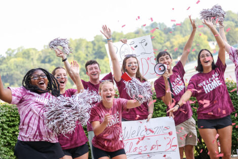 The LEO's (orientation and first-year mentors) brought the energy to welcome new students.