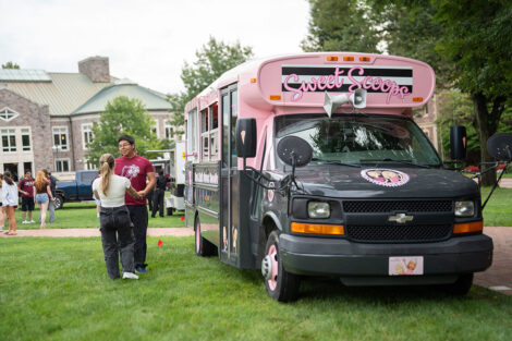 Food trucks were a feature at the Marquis birthday celebration on the quad.