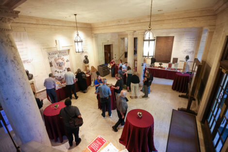 Bicentennial Symposium gather for a reception at the conclusion of the symposium. Photos by JaQuan Alston and Ashli Truchon Novak