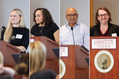 Faculty panel 2: Sarah Appelhans, Gabrielle Kelenyi, Abu Rizvi, Jenn Rossmann