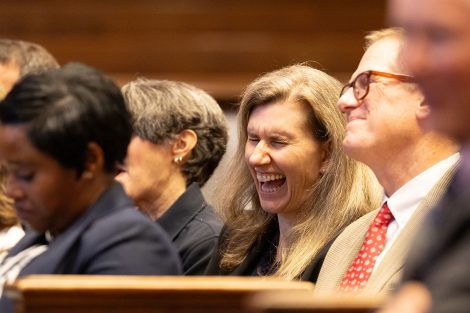 Members of the Lafayette faculty watched the presidential panel on Oct. 9